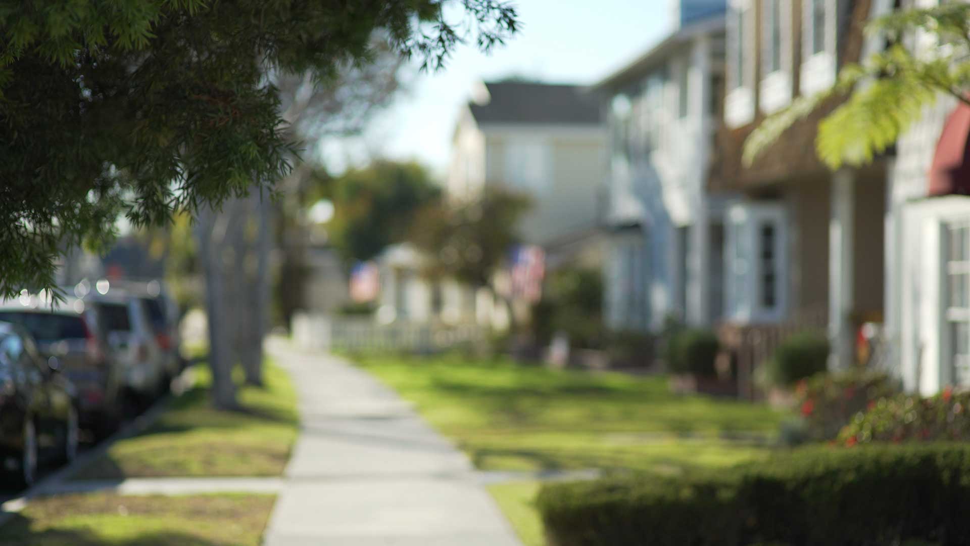 A residential street in Wooster, OH.